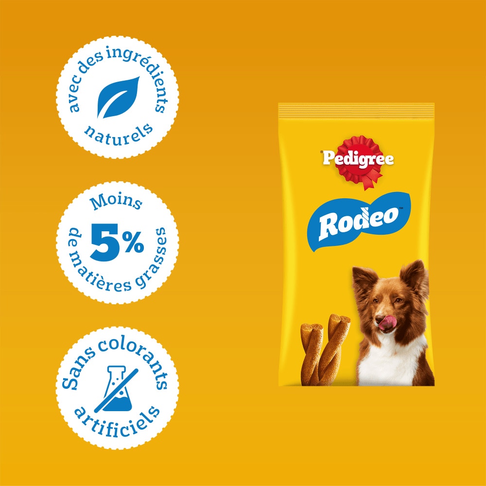 Pedigree® RODEO™ Récompenses Au Bœuf Pour Chien x4