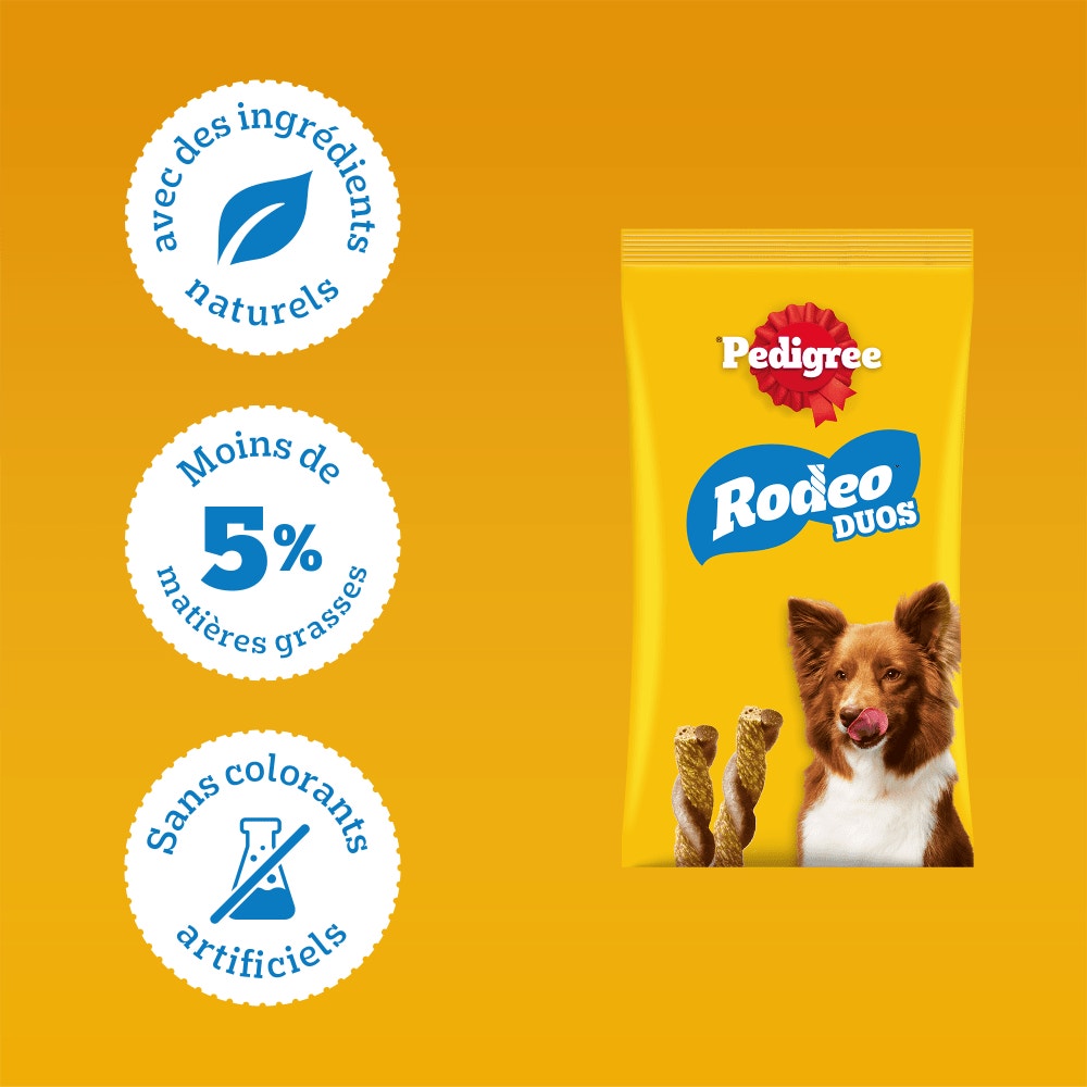 Pedigree® RODEO™ DUOS Récompenses Au Bœuf Et Fromage Pour Chien x7