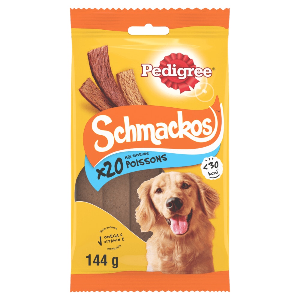 Pedigree® SCHMACKOS™ Récompenses Au Poisson Pour Chien 20 x 7,2g