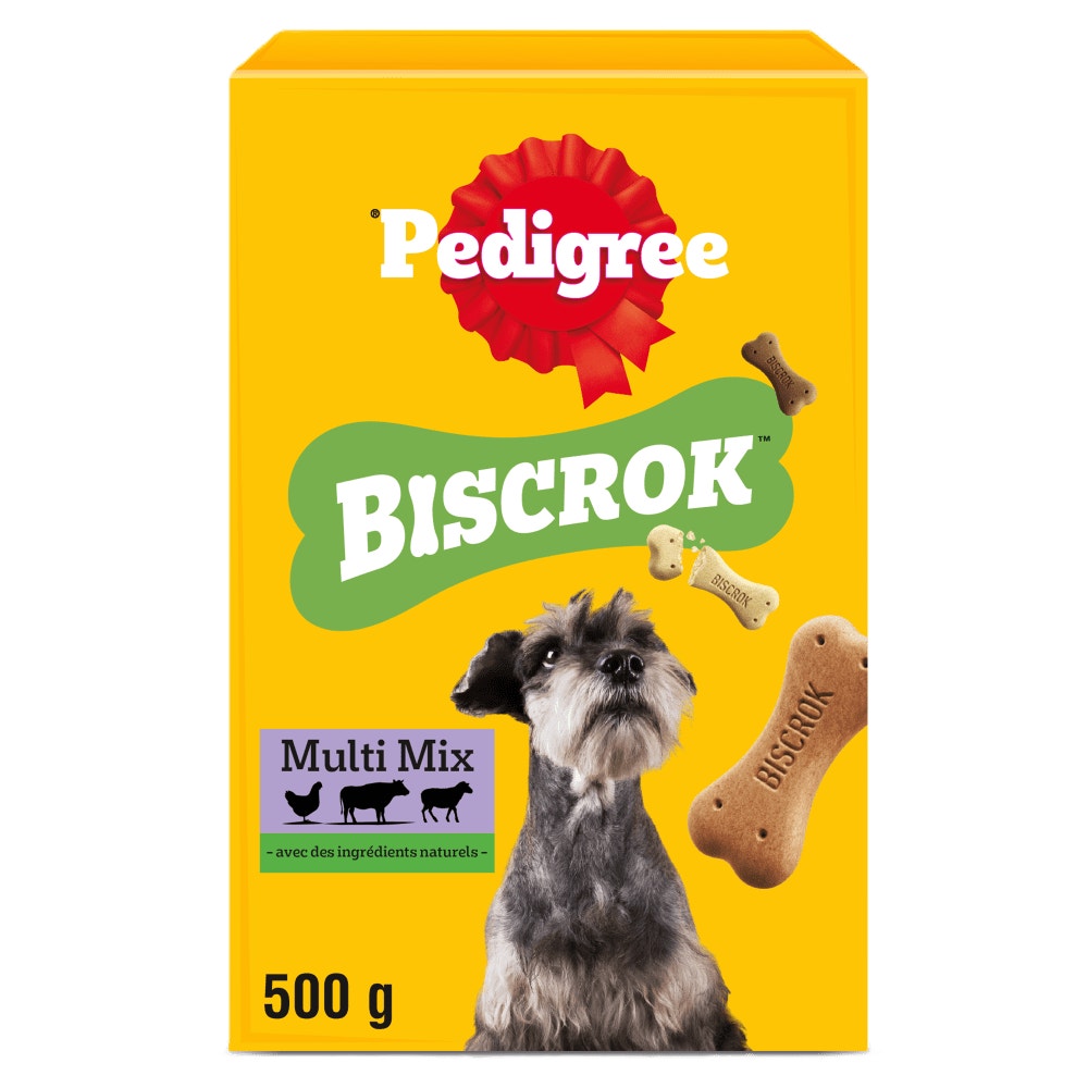 Pedigree® BISCROK™ Biscuits 3 Variétés Pour Chien 500g