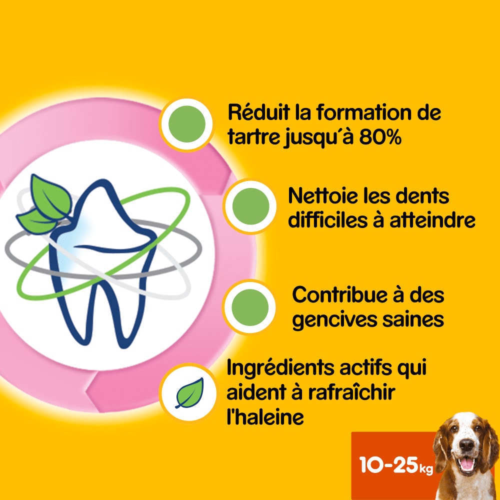 Pedigree® DENTASTIX™ Fresh Bâtonnets Hygiène Bucco-Dentaire Pour Moyen Chien 7 x 25,7g
