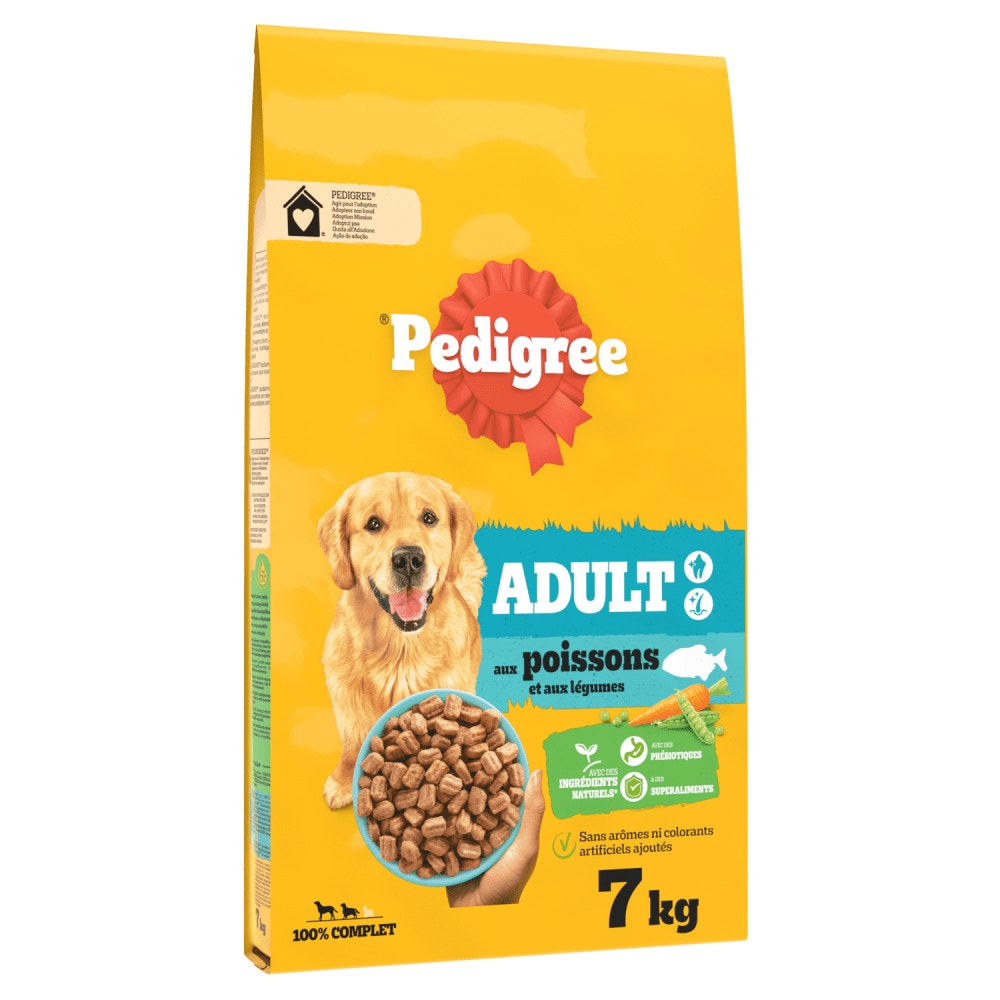 Pedigree® Croquettes Aux Poissons et Aux Légumes Pour Chien Adulte, 7kg