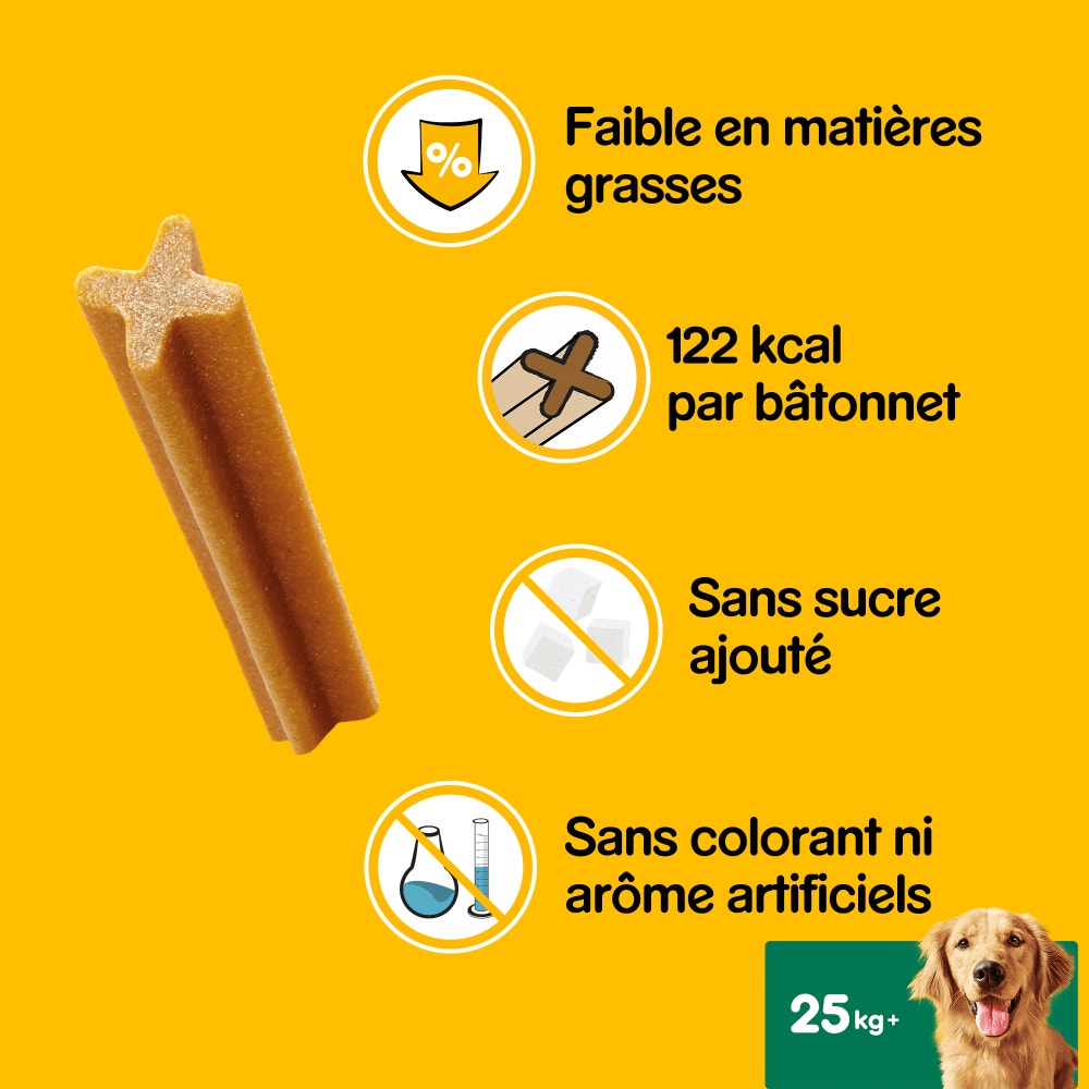 Pedigree® DENTASTIX™ Bâtonnets Hygiène Bucco-Dentaire Pour Grand Chien 7 x 38,6g, 28 x 38,6g & 56 x 38,6g
