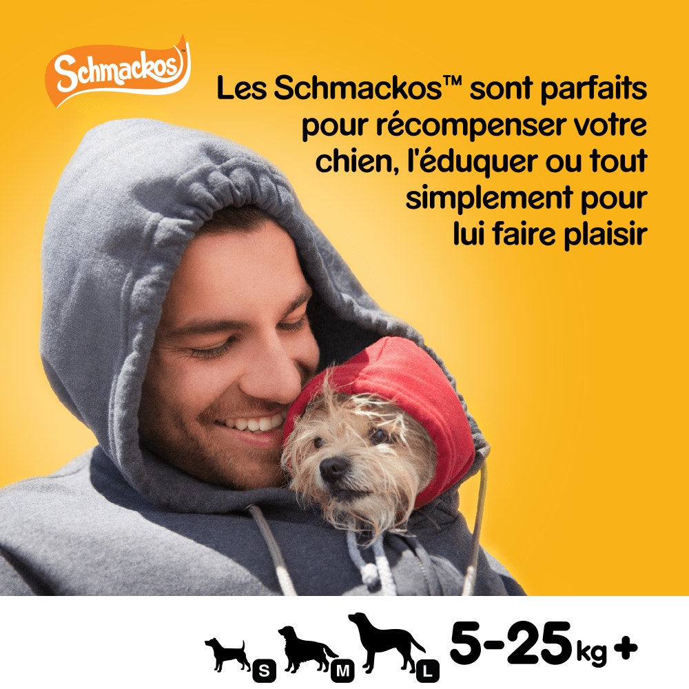 Pedigree® SCHMACKOS™ Récompenses Au Poisson Pour Chien 20 x 7,2g
