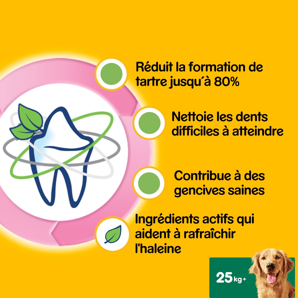 Pedigree® DENTASTIX™ Fresh Bâtonnets Hygiène Bucco-Dentaire Pour Grand Chien 7 x 38,6g