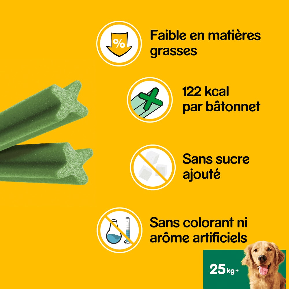 Pedigree® DENTASTIX™ Fresh Bâtonnets Hygiène Bucco-Dentaire Pour Grand Chien 7 x 38,6g