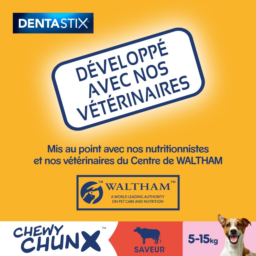 Pedigree® DENTASTIX™ Chewy Chunx Saveur Boeuf Pour Chiens De 5 À 15kg, 68g