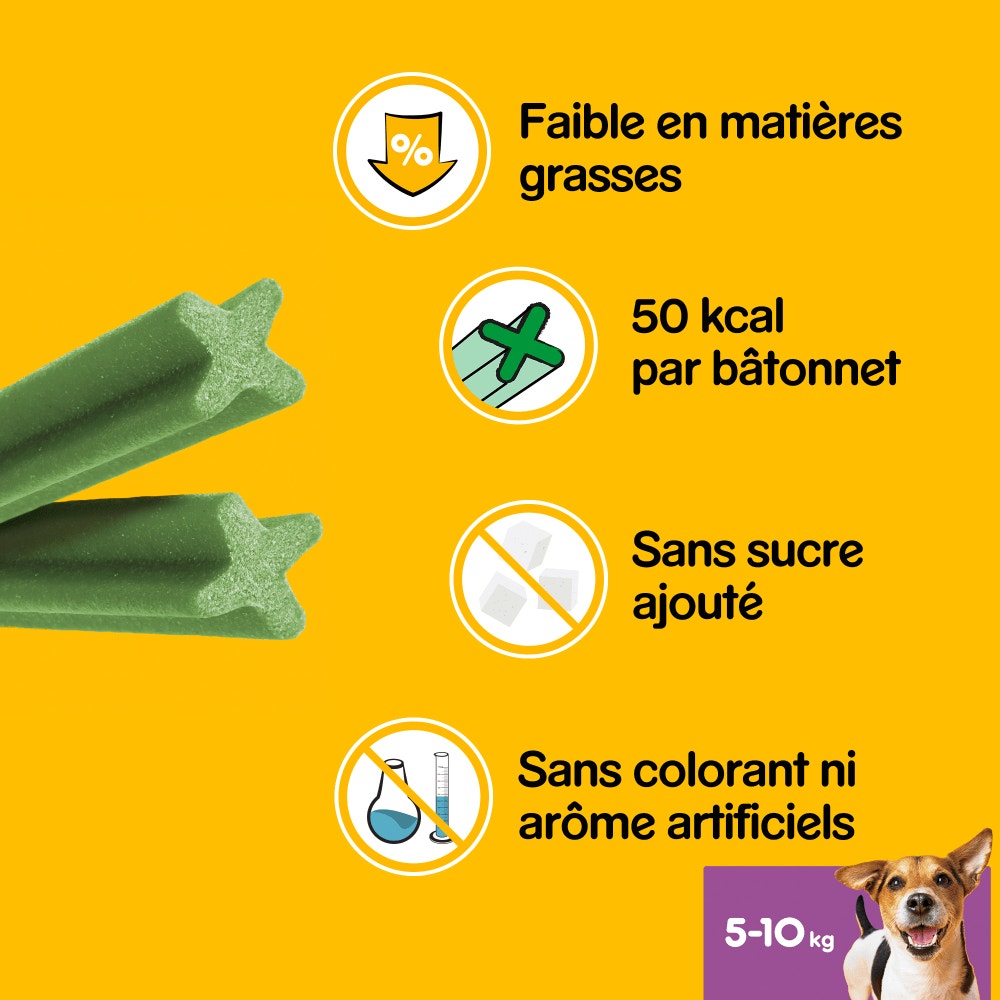 Pedigree® DENTASTIX™ Fresh Bâtonnets Hygiène Bucco-Dentaire Pour Petit Chien 7 x 15,7g