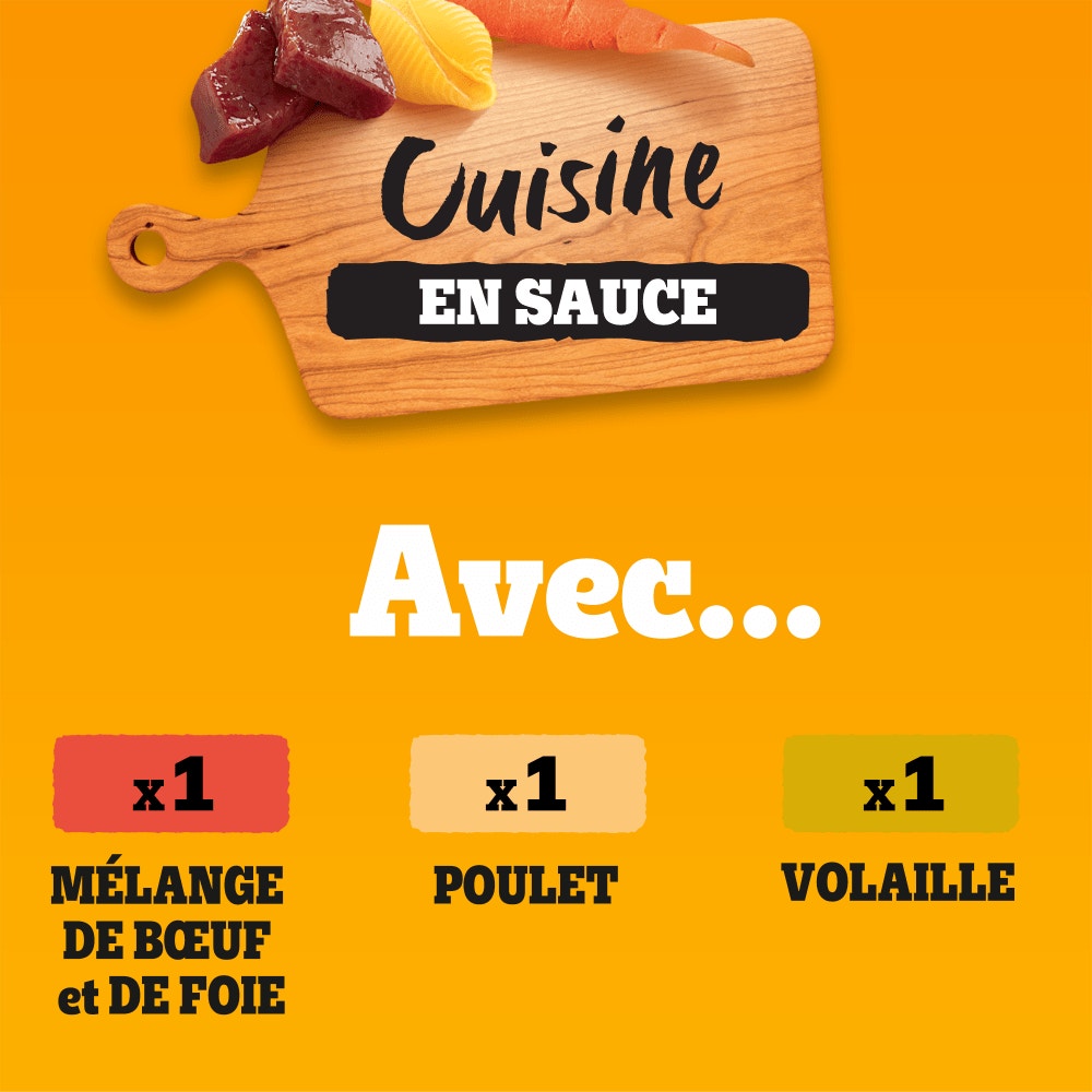 Pedigree® Cuisine Boîtes En Sauce Pour Chien Adulte 3 Variétés 3 x 800g & 6 x 400g