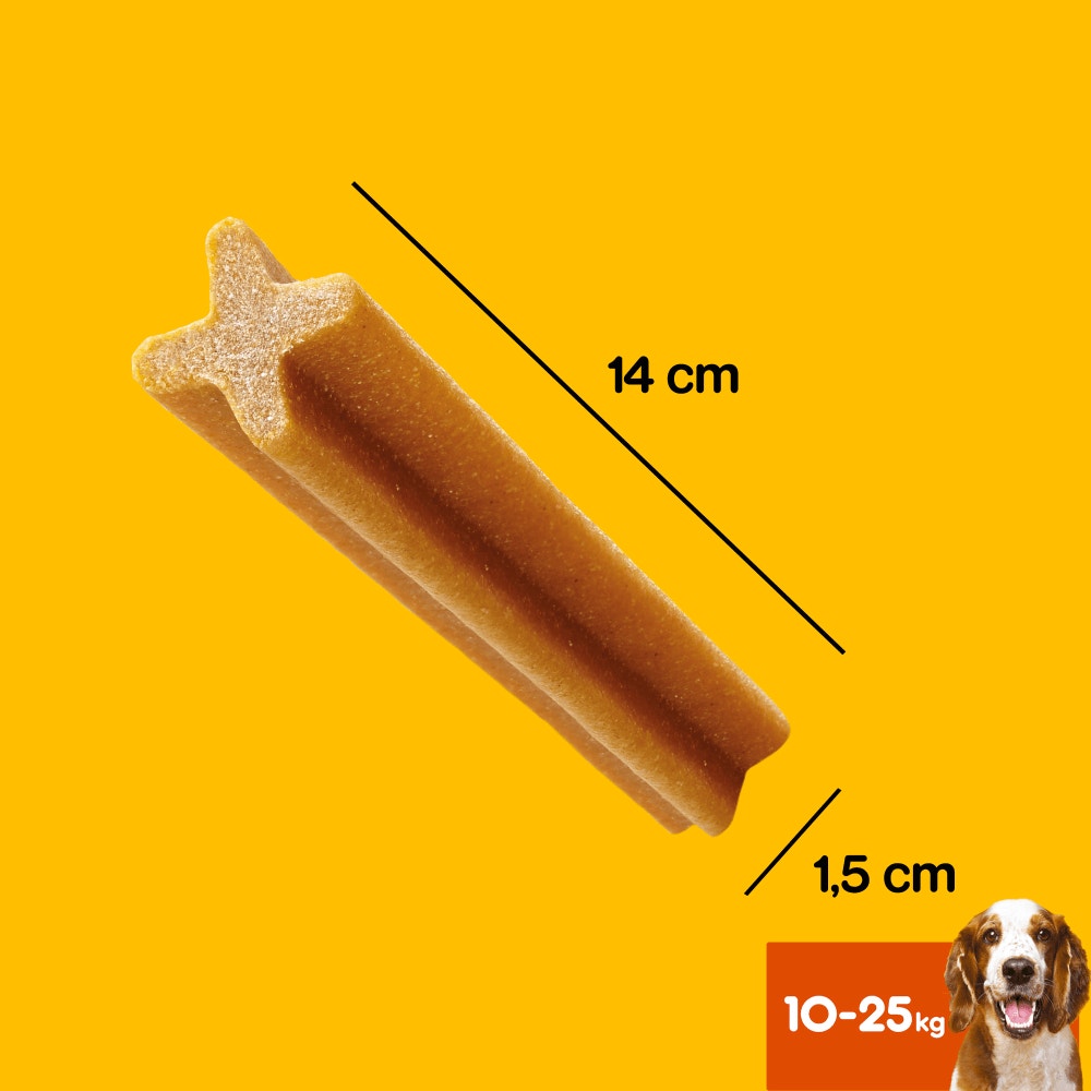 Pedigree® DENTASTIX™ Bâtonnets Hygiène Bucco-Dentaire Pour Moyen Chien 7 x 25,7g, 28 x 25,7g & 56 x 25,7g
