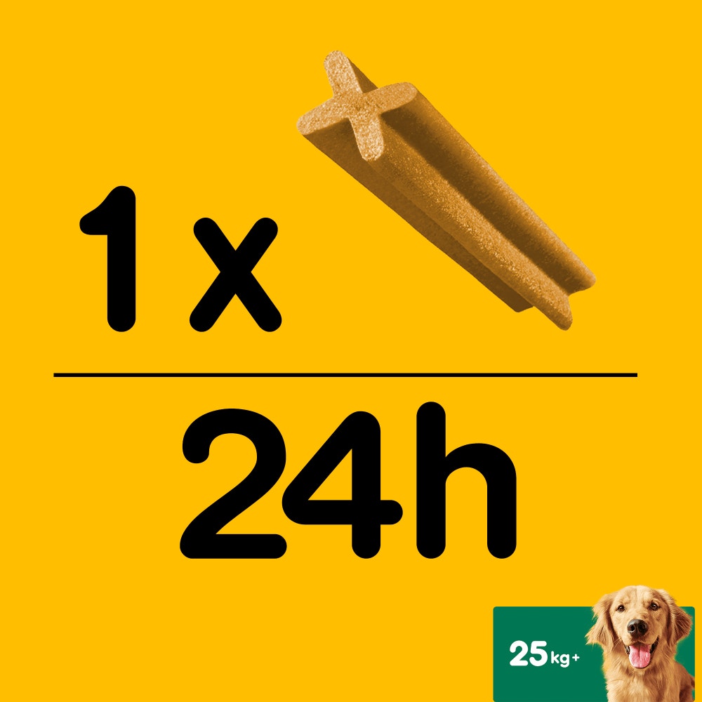 Pedigree® DENTASTIX™ Bâtonnets Hygiène Bucco-Dentaire Pour Grand Chien 7 x 38,6g, 28 x 38,6g & 56 x 38,6g