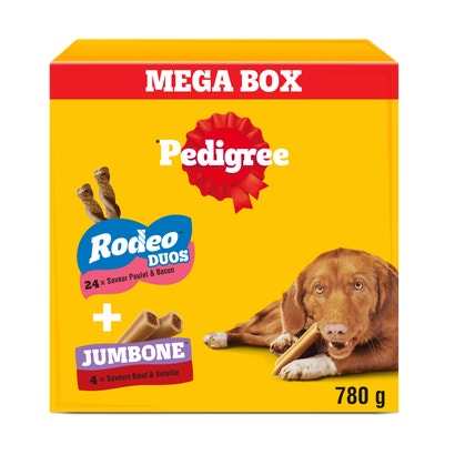 Mega Box Mix Récompenses RODEO™ DUOS Et JUMBONE™ Pour Chien